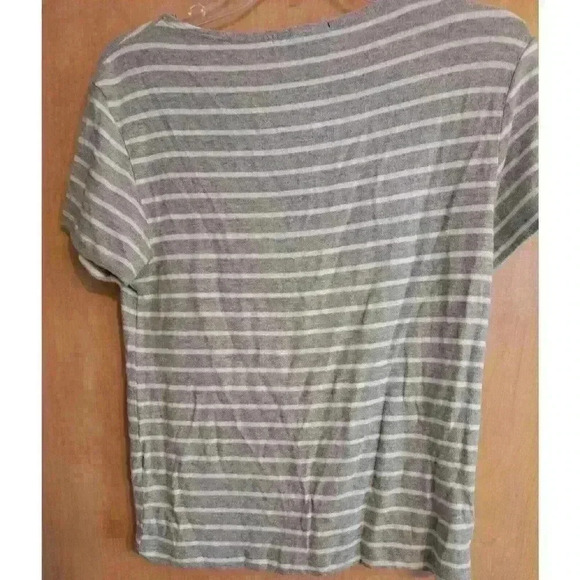 Women's Hyde Park & Lune ‎ Top Shirt Sweater Grey White Striped Size 0 - Picture 4 of 6